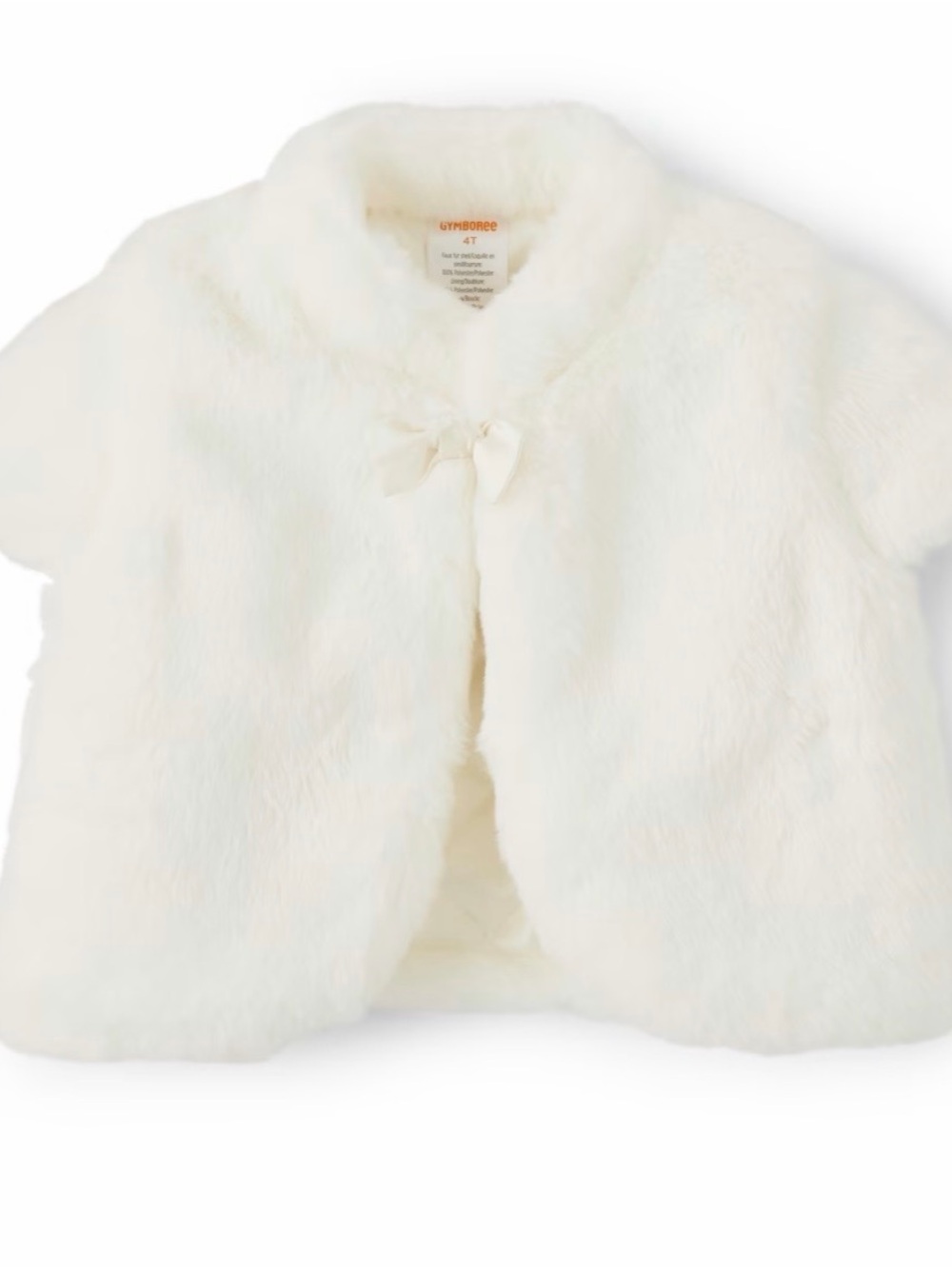 Gymboree Ivory Faux-Fur Cape with Bow